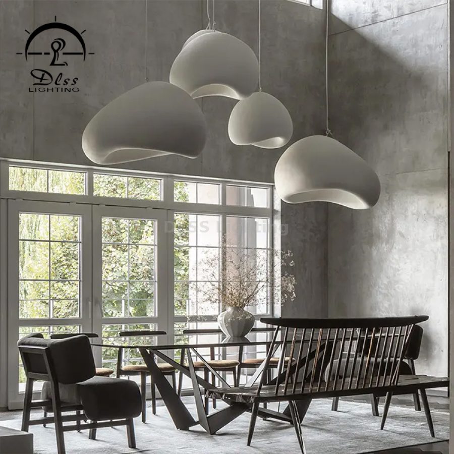 Lampă suspendată LED, aspect ciment, pentru bucătărie, 8876P