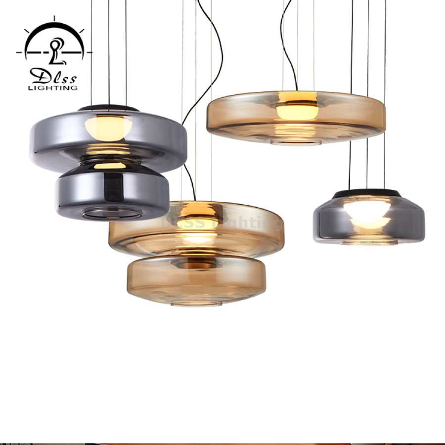 Candelabru suspendat din metal și sticlă, LED, 9492P