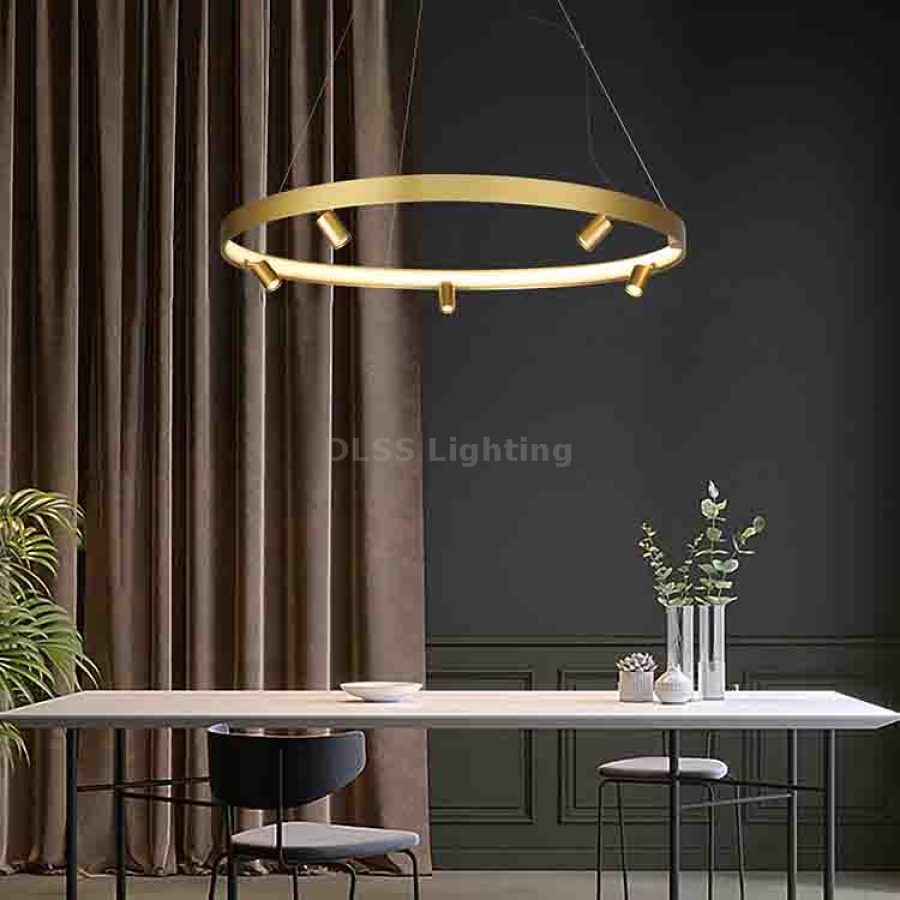 Candelabru LED în formă de inel, stil nordic