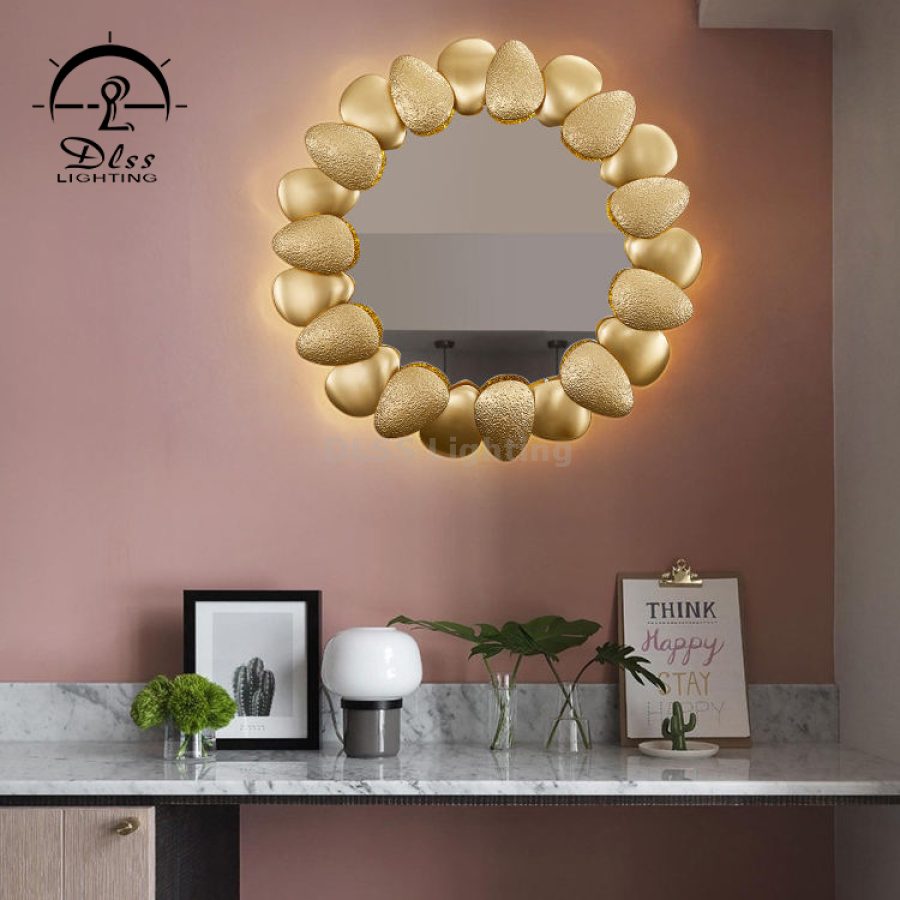 Настенный светильник LED из золотистого металла, люкс, 9550W