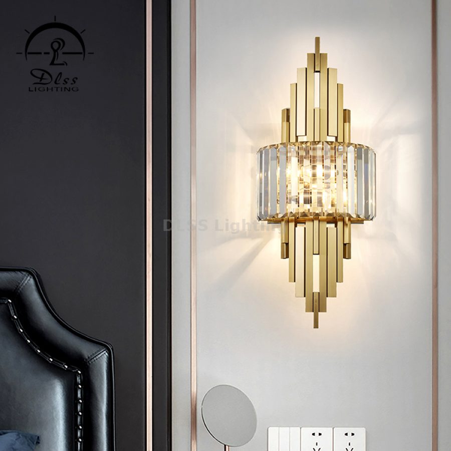 Aplică LED de perete din fier și cristal, lux, 88045W