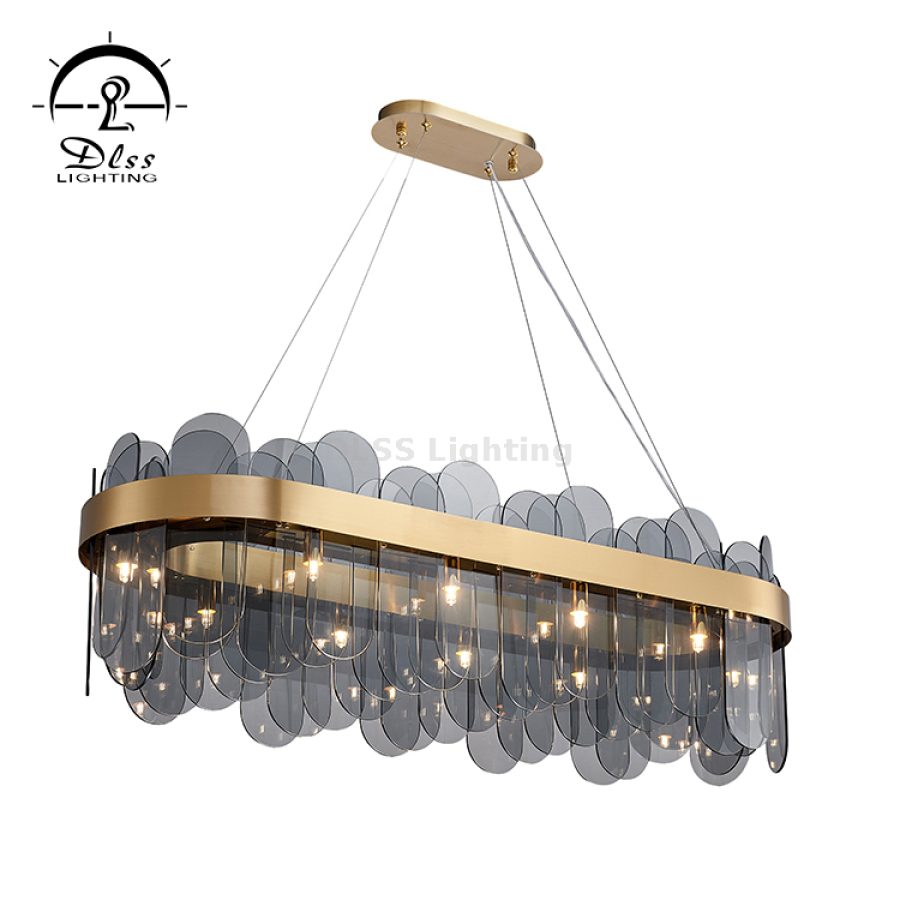 Candelabru suspendat din sticlă, lux, 8583P