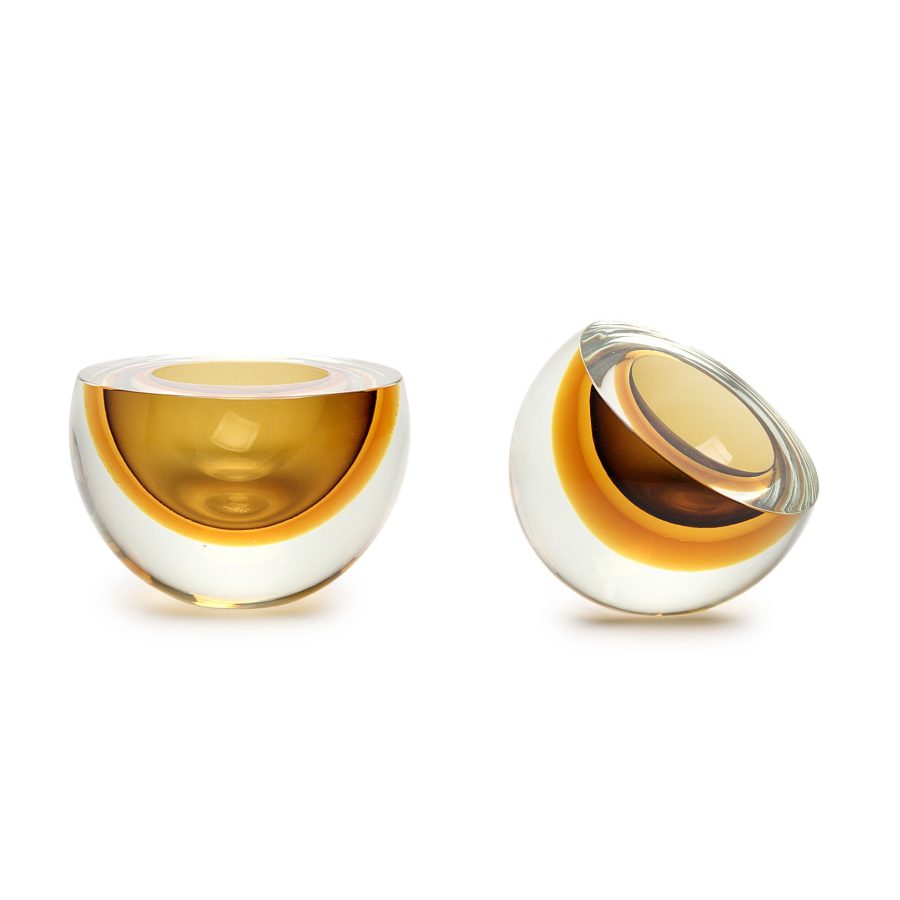 Drop diagonal bowl dark ambar