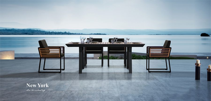 New York Teak Wood Dining Set