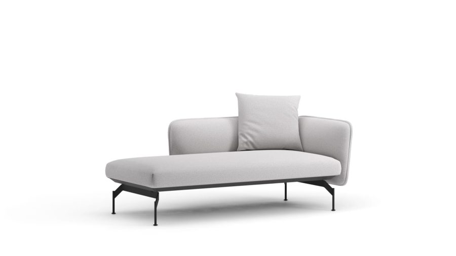 Диван Echo, шезлонг + подлокотник 110/L с каркасом в коже