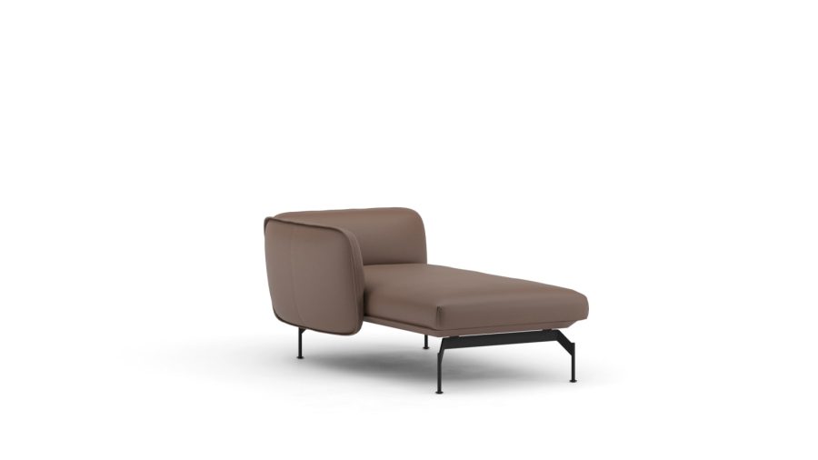 Canapea Echo, șezlong cu cotieră 85/L, piele