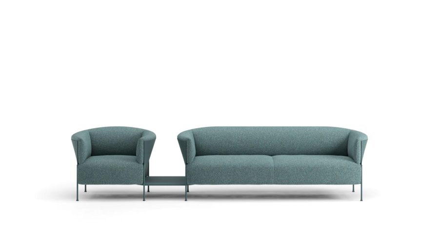 Canapea Omnia, compoziție 02 cu cadru din textil