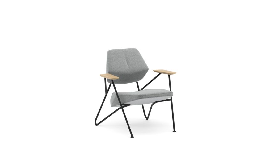 Scaun Polygon easy, fotoliu tapițat în textil