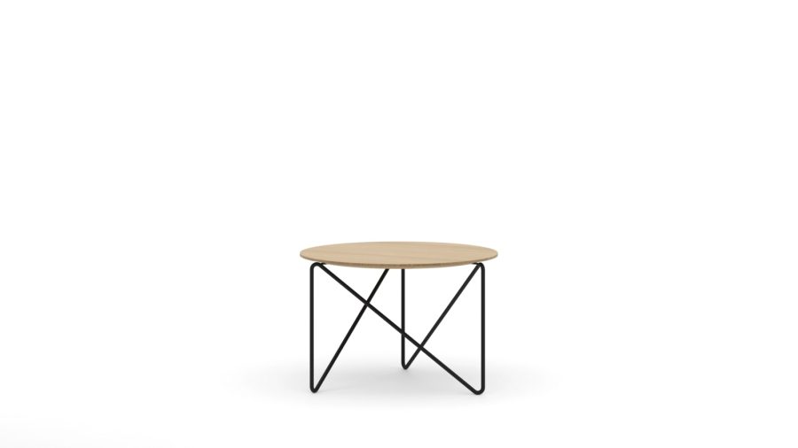 Măsuță de cafea Polygon, măsuță joasă o60 cu blat din lemn