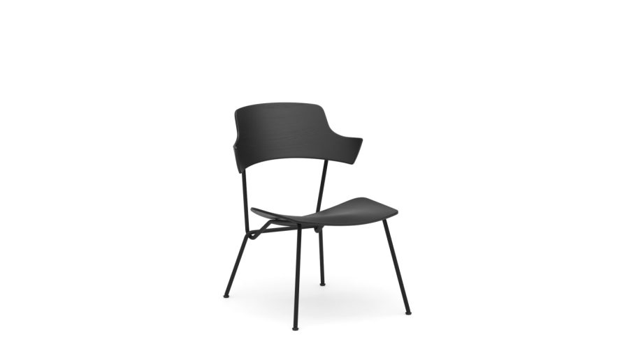 Scaun Strain low, scaun jos din placaj cu cotieră