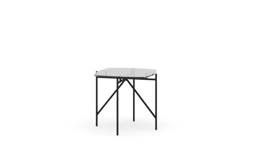 Măsuță de cafea Tinker, măsuță joasă 50x50 sticlă